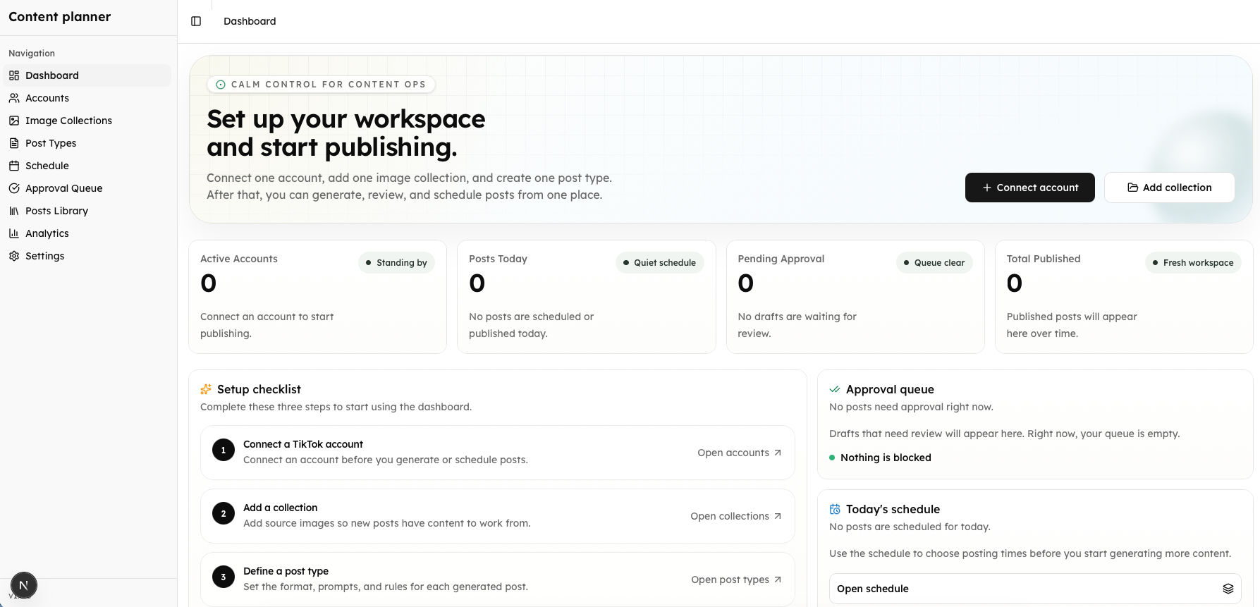 Appicorn - Internal TikTok Content Management Dashboard